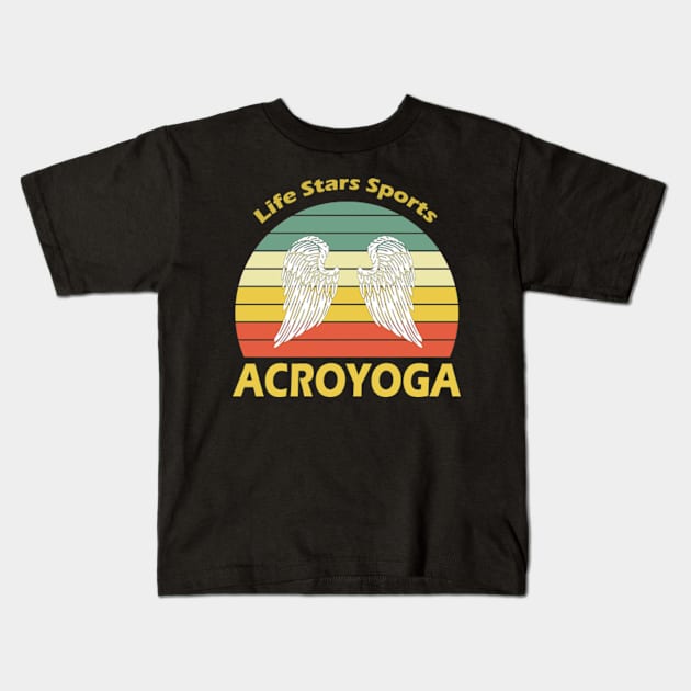 Sports Acroyoga Kids T-Shirt by My Artsam